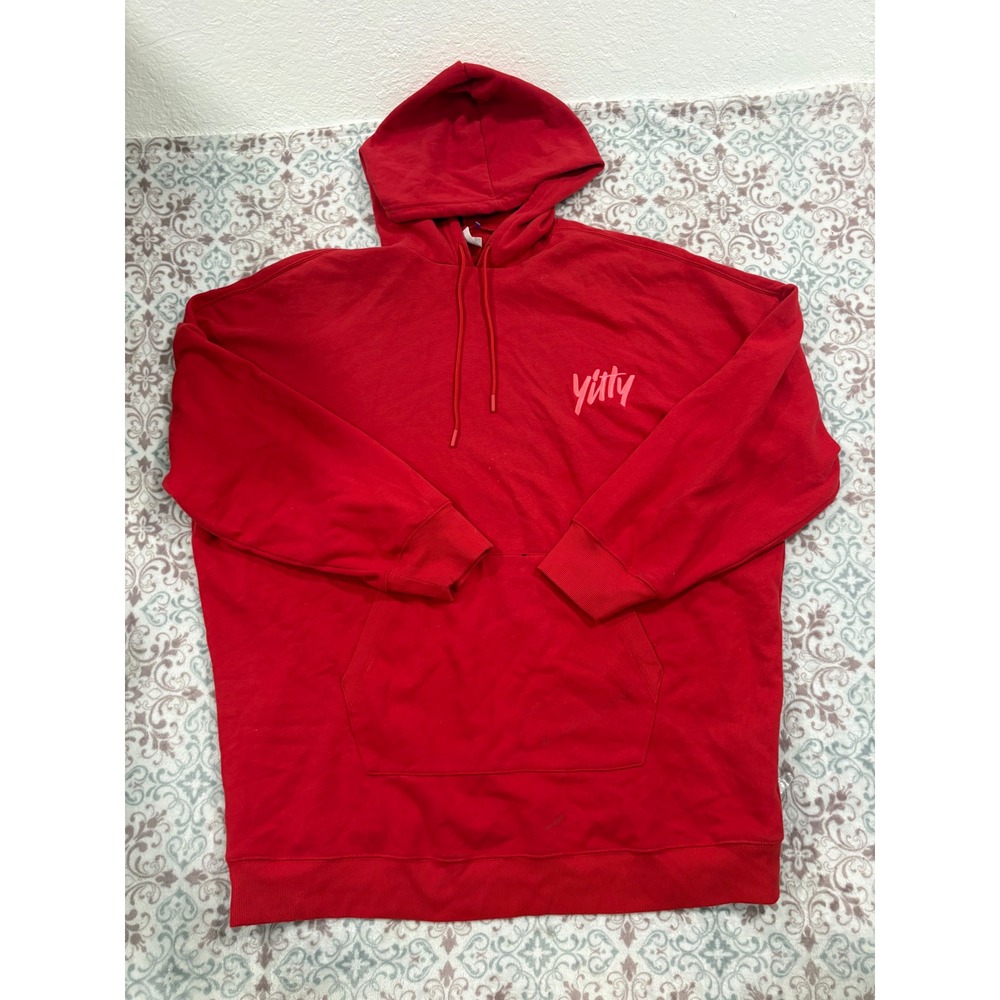 Yitty by Lizzo Red Oversized Fleece Hoodie Sweatshirt Large LS2253601-6282-50140